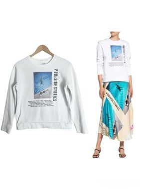 Maje x Slim Aarons Poolside Stories Sweatshirt Size Small